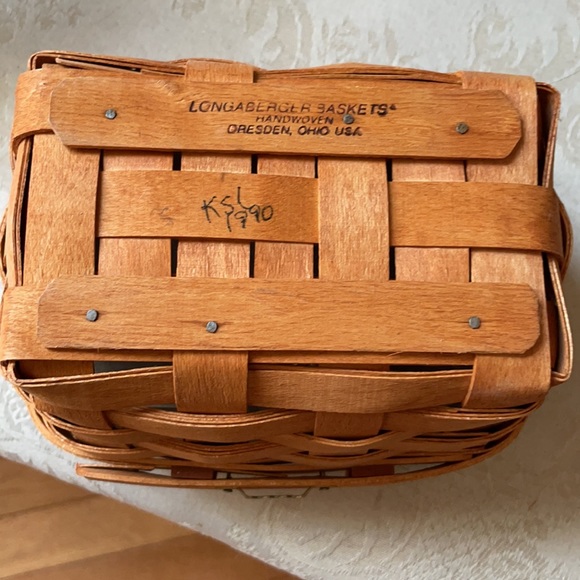1990 Longaberger Small Key Mail Basket w/insert - Picture 6 of 9